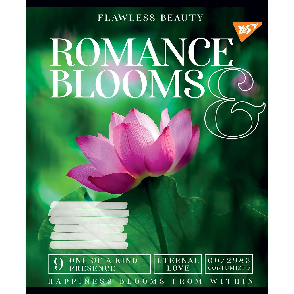 Набор тетрадей Yes Romance Blooms A5 в линию 96 листов в ассортименте 5 шт. - фото 3