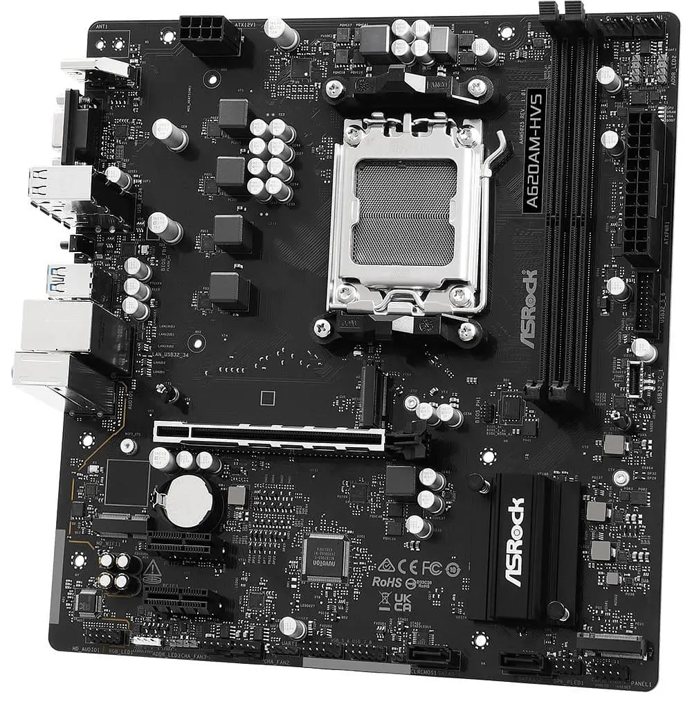 Материнська плата AsRock A620AM-HVS (A620AM-HVS) (Socket AM5, AMD A620A, Micro-ATX) - фото 3