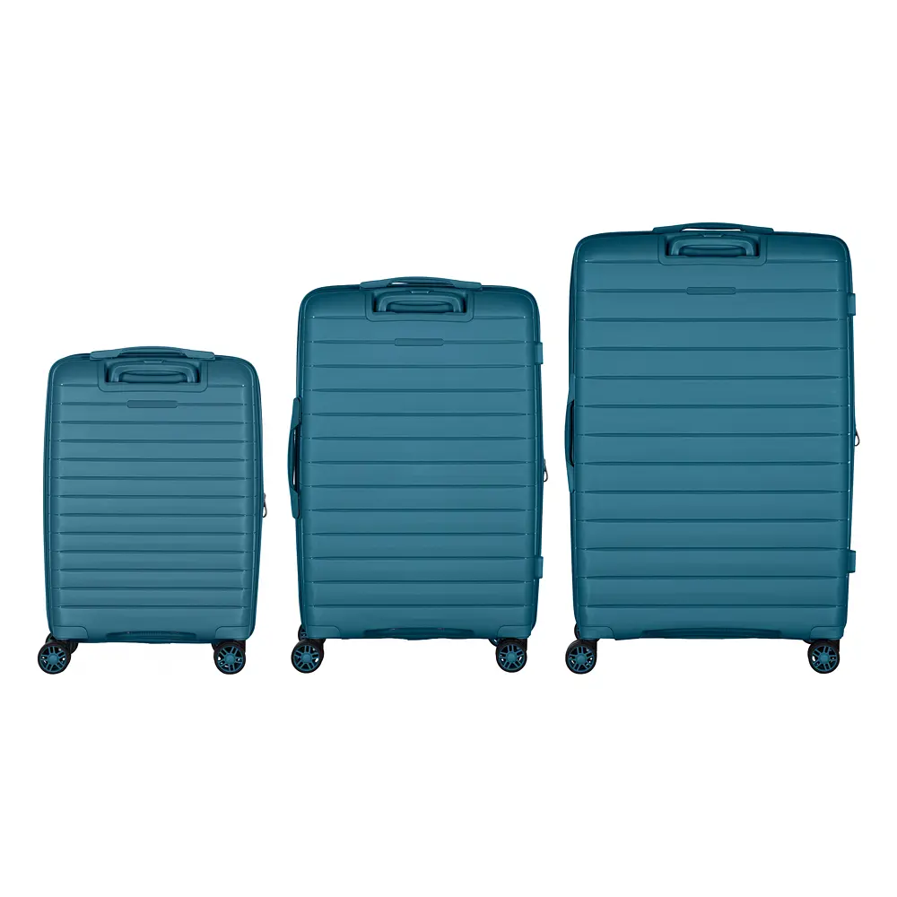 2E Набор чемоданов 2E, Aero, полипропилен, (L+M+S),TSA, 4 колеса, EXP, синий - фото 4
