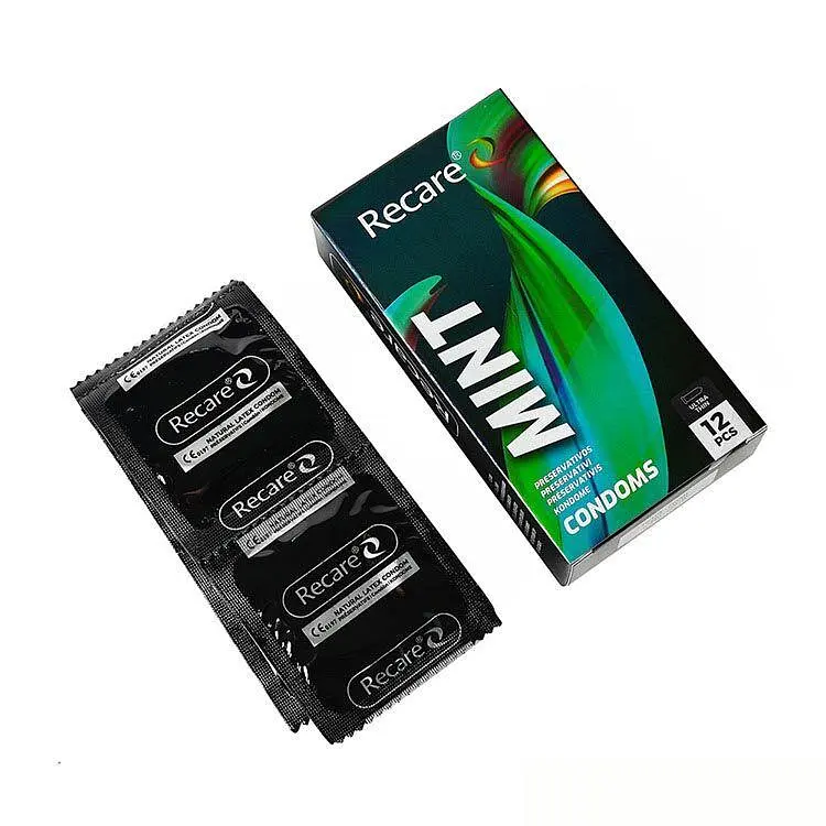 Презервативи Holographic Recare Ultra Thin Mint Condoms 12шт, ультратонкі, аромат: м'ята - фото 2