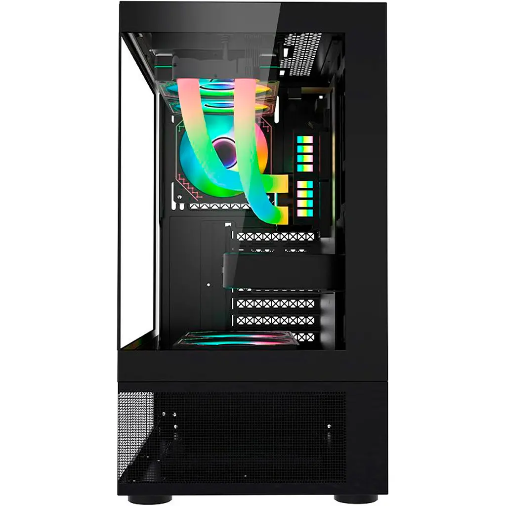 Корпус 1stPlayer Mi7-A-2F2R-1F2 Black [101546] - фото 3