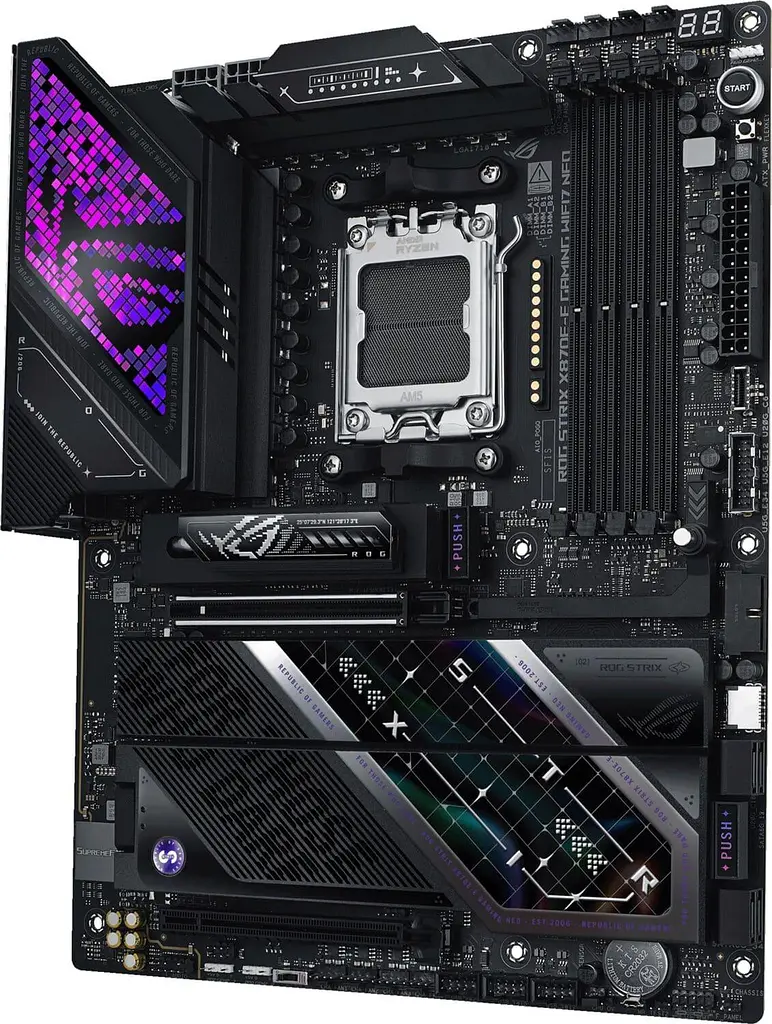 Материнська плата ASUS ROG STRIX X870E-E GAMING WIFI7 NEO (ROG STRIX X870E-E GAMING WIFI7 NEO) (Socket AM5, AMD X870E, ATX) - фото 3