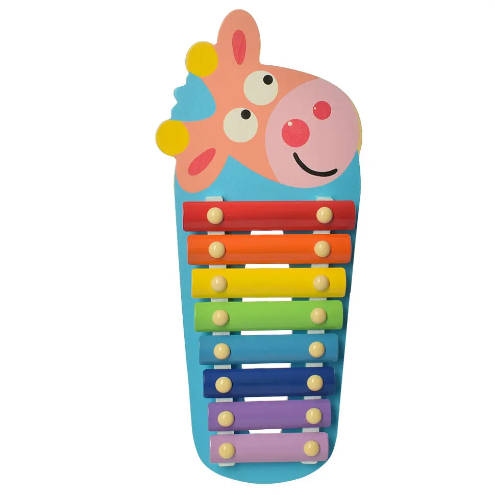 Дитяча іграшка Ксилофон WW-189 дерев'яний Корівка - фото 1