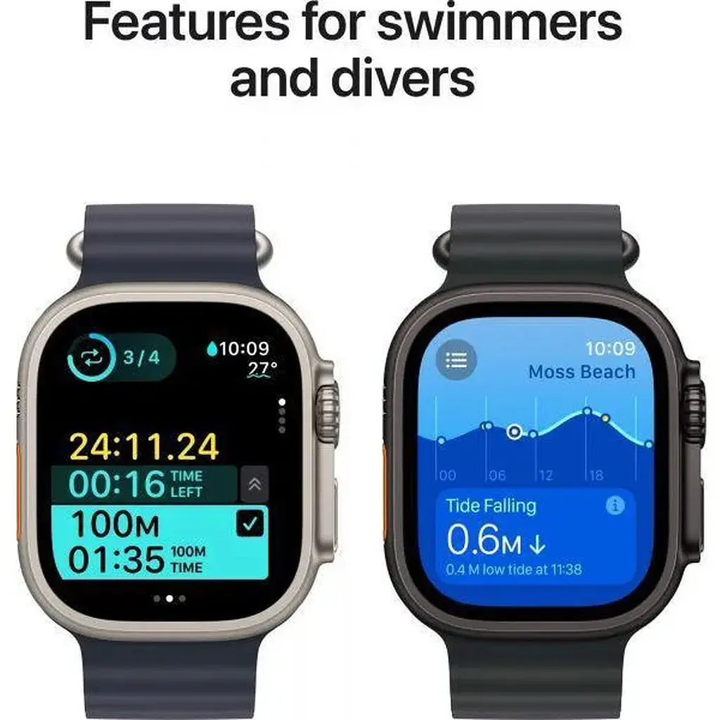 Смарт-годинник Apple Watch Ultra 2 GPS + Cellular 49mm Black Titan. Case w. Dark Green Alpine Loop - Medium (MX4R3) - фото 6