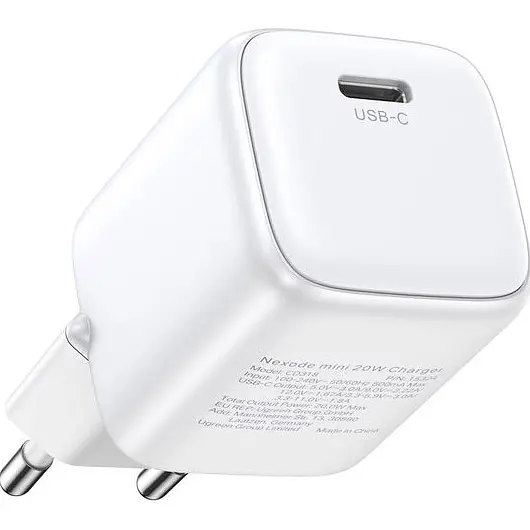 Мережевий зарядний пристрій Ugreen CD318 Nexode Mini 20W PD GaN Tech Charger White (15324) [99293] - фото 3
