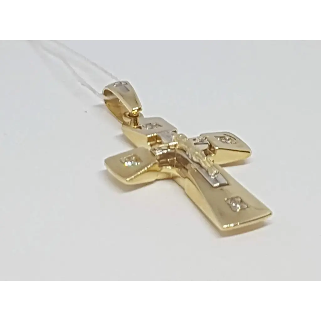 Золотий хрестик Столична Ювелірна Фабрика. Розп'яття Христа. 501041ж - фото 2