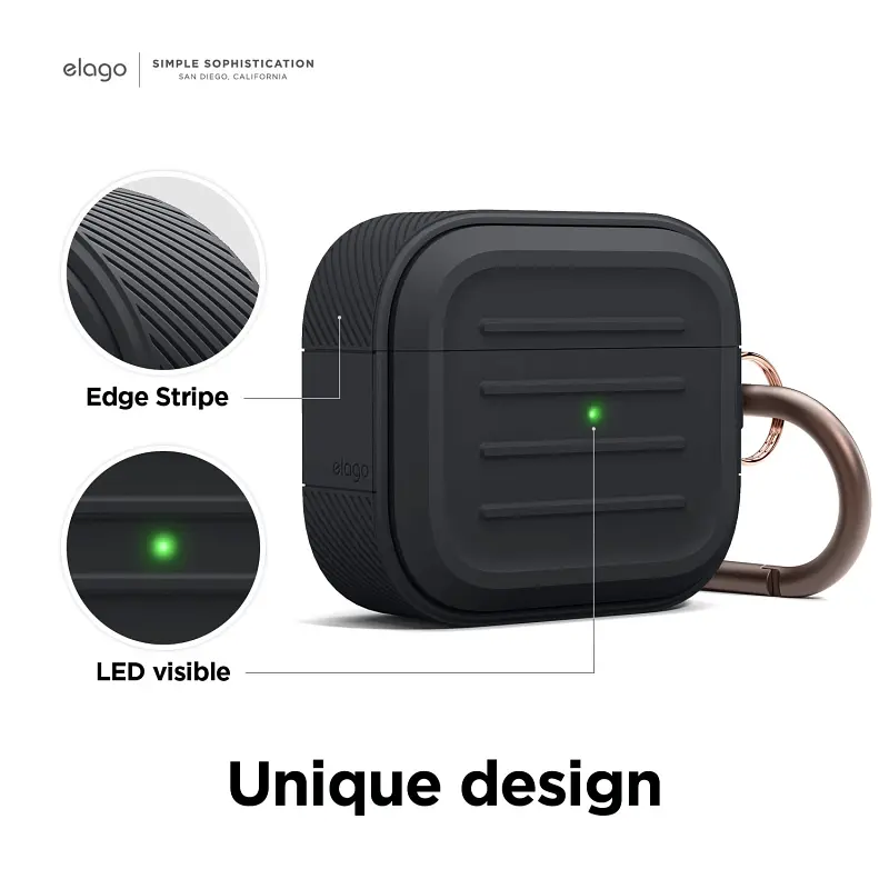 Чохол Elago Armor Case Black для Airpods 3rd Gen чорний (EAP3AM-BK) - фото 2