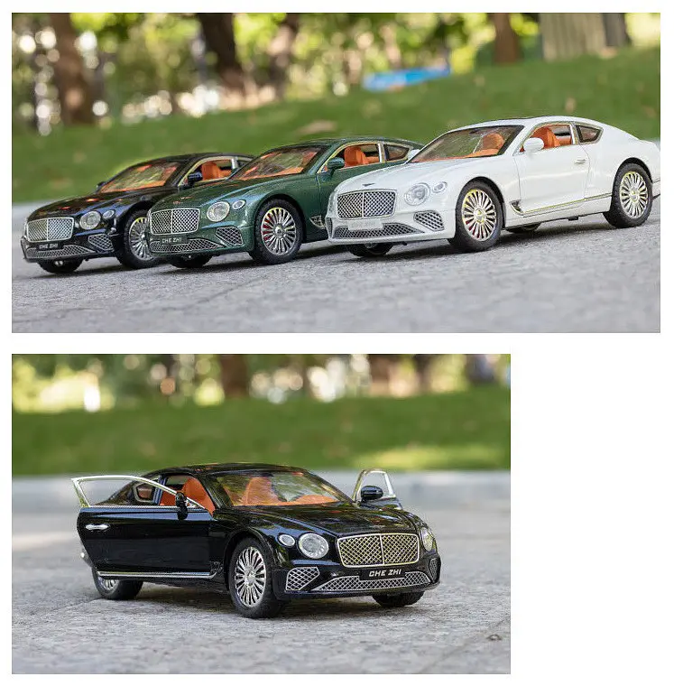 Колекційна металева модель спорткара АвтоЕксперт Bentley Continental GT з інерцією, світлом та звуком 1:24 - фото 6