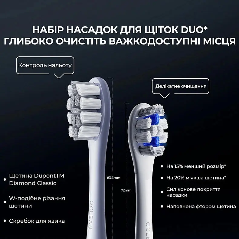 Електрична зубна щітка Oclean X Plus Pro Digital Silver - фото 7