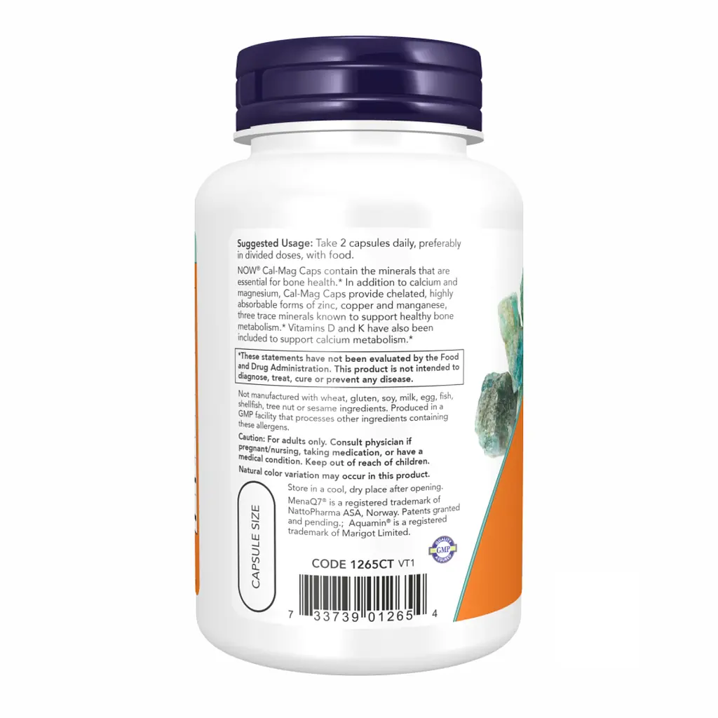 Минеральный комплекс Now Foods Cal-Mag Caps 120 капсул - фото 2