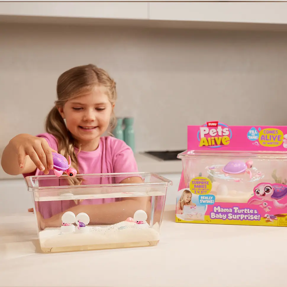 Интерактивный игровой набор Мама черепаха с сюрпризом Pets & Robo Alive 9560 "Mama & Baby Surprise" - фото 2