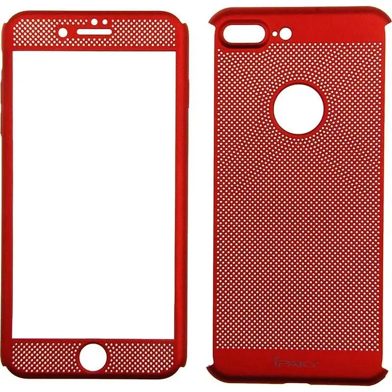 Чохол-накладка iPaky 360 Mesh PC Heat Dissipation cover case 3 in 1 iPhone 7 Plus Red - фото 6