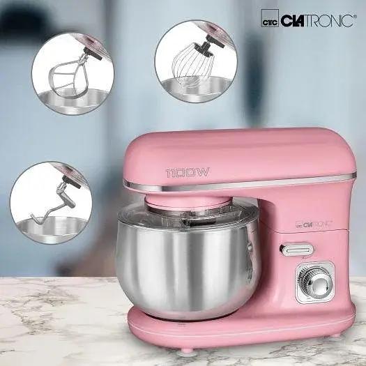 Кухонний комбайн - тістоміс Clatronic KM 3711 Pink 5 л - фото 4