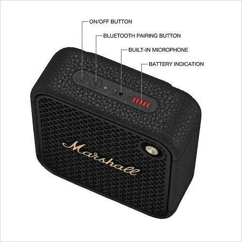 Колонка Marshall Willen II Black and brass 10W Original (Підтримка офіційного додатку)(1006714) - фото 2