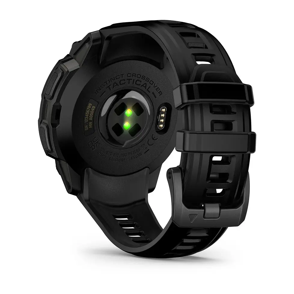 Смарт-годинник Garmin Instinct Crossover Amoled Tactical Black with Black Silicone (010-03398-42) - фото 2