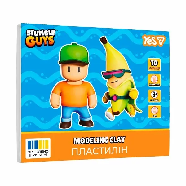 Пластилін "Yes" Stumble Guys 10 кольор. 200гр №540723(20)