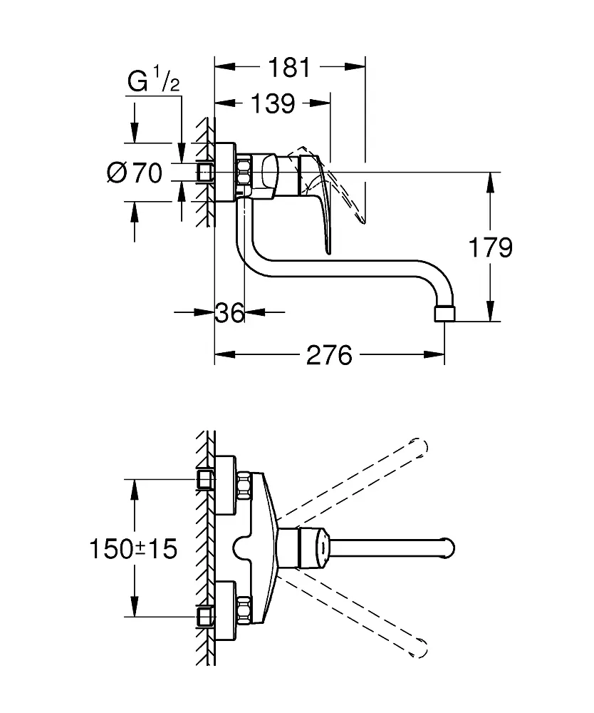 Змішувач для кухні Grohe Eurosmart 32224003 Хром - фото 4