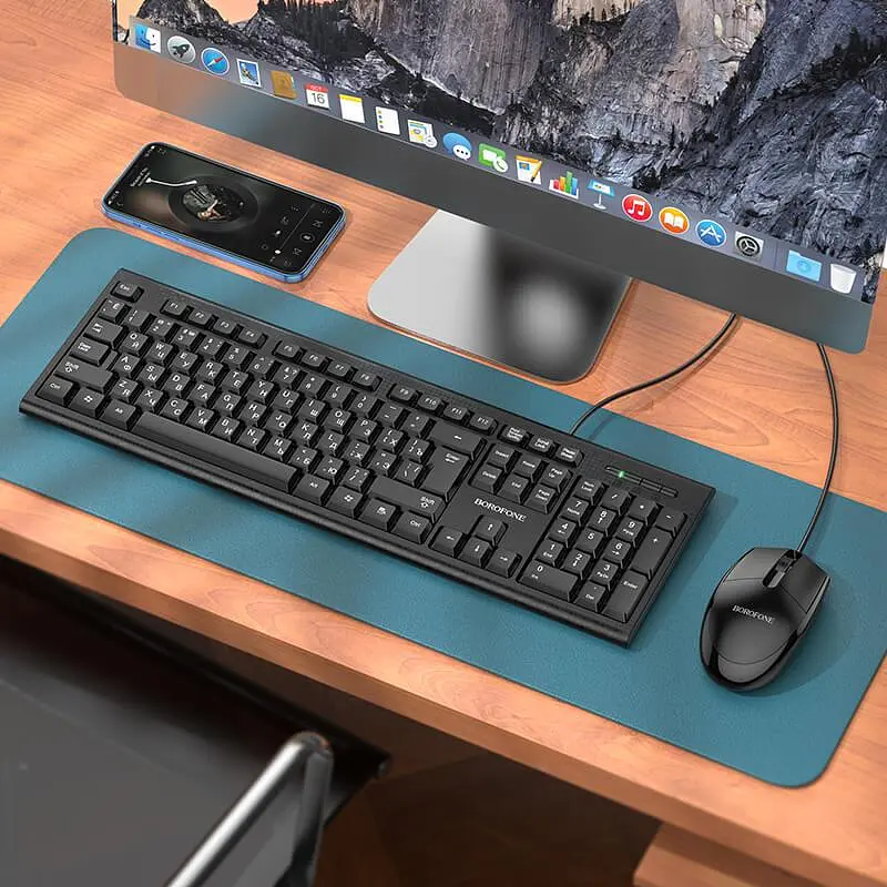Набор office Combo BOROFONE Business keyboard and mouse set BG6 (Keyboard RU/ENG раскладка/Mouse) - фото 7