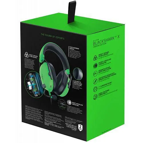Навушники Razer BlackShark V2 X Green, професійна геймерська гарнітура - фото 5