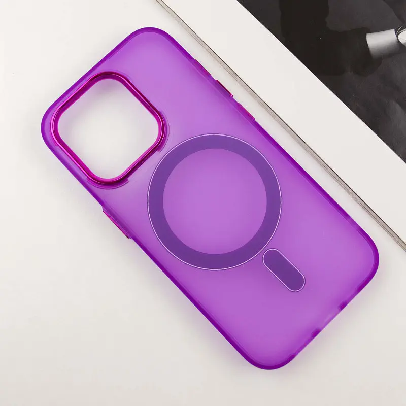 Чохол TPU+PC Lily with MagSafe для Apple iPhone 14 Pro (6.1) Purple - фото 3