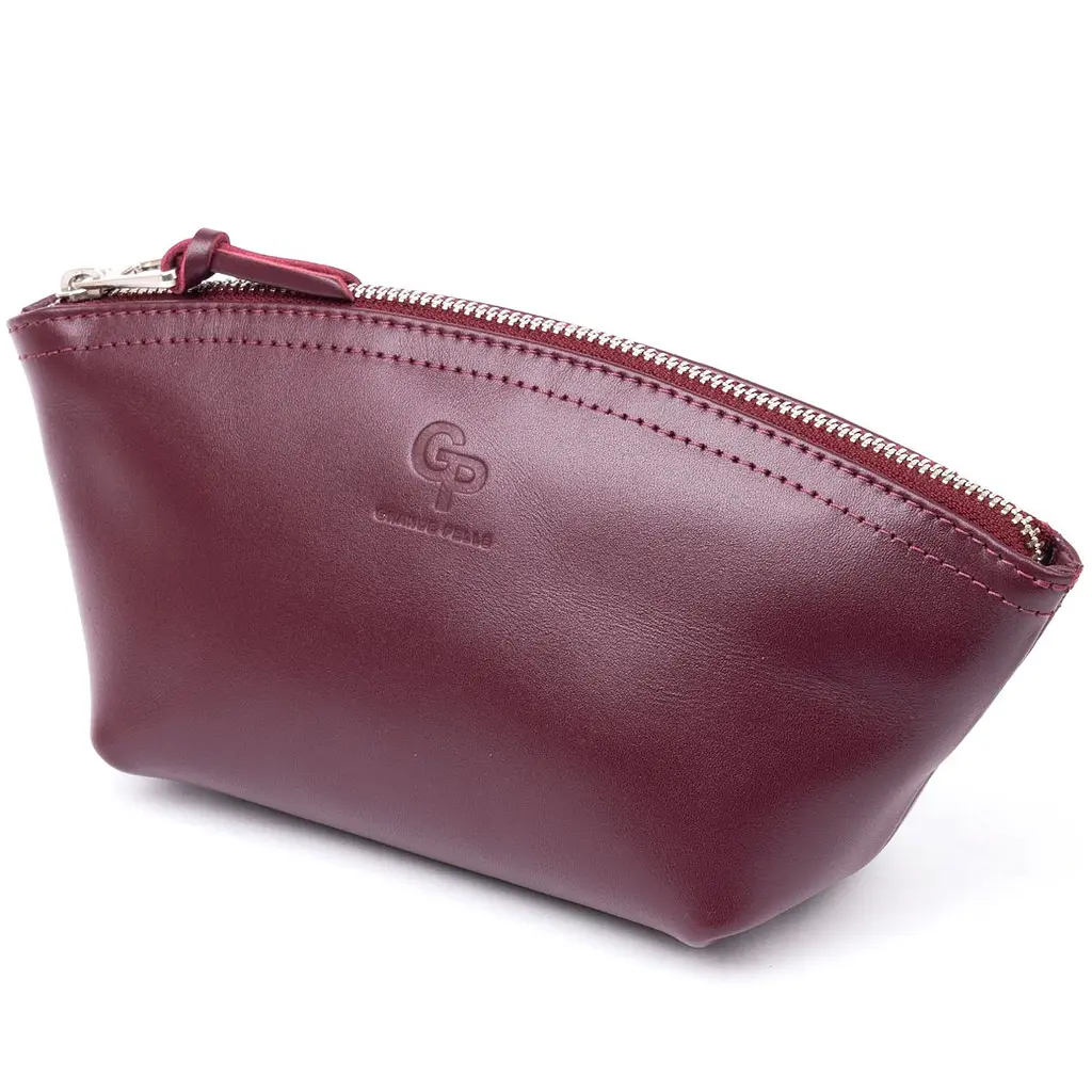 Жіноча косметичка зі шкіри Amelin Grande Pelle 11300 сливова