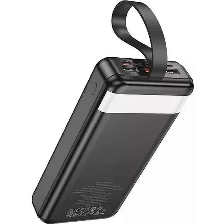 Портативная батарея Hoco J123B Element 22.5W+PD20W with LCD and LED-lamp 30000 mAh Black - фото 4