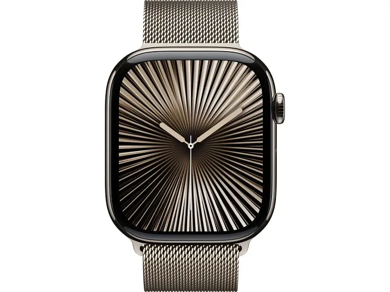 Смарт-годинник Apple Watch Series 10 GPS + Cellular 46mm Natural Titanium Case w. Natural Milanese Loop - M/L (MWYC3) - фото 2