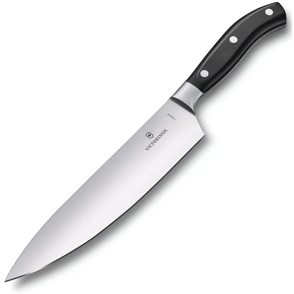 Кухонный нож Victorinox Grand Maitre Chef's лезвие 22см с черным. ручкой в ​​подар. - фото 2
