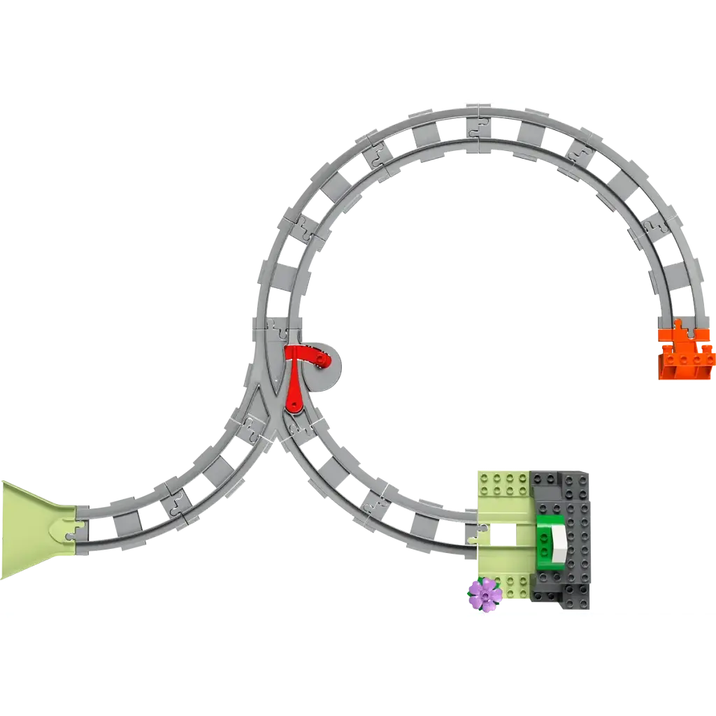 Конструктор LEGO DUPLO Дополнительный набор. Железнодорожный тоннель и пути, 20 деталей (10425) - фото 4