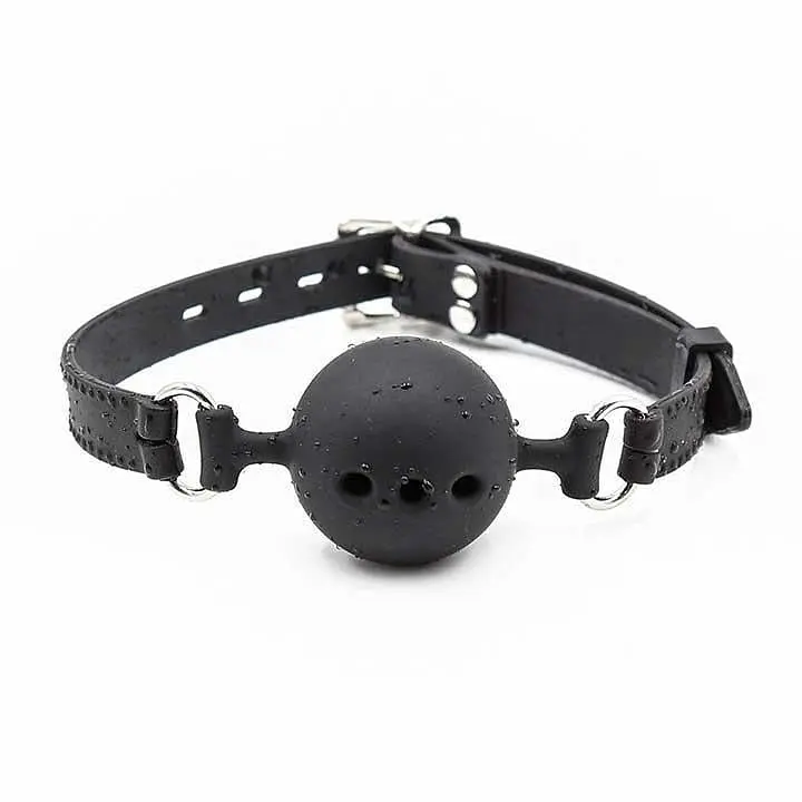 Кляп силиконовый для BDSM Черный K0765-1 - фото 3