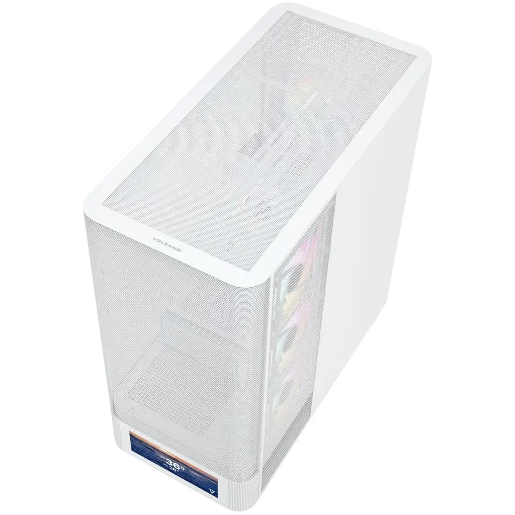 Корпус Modecom VOLCANO AQ500 ARGB MIDI FRONT LCD 6,2”, 4x120 мм fans WHITE без БЖ ATX (MC-A-AQ500-4FA-W) - фото 7