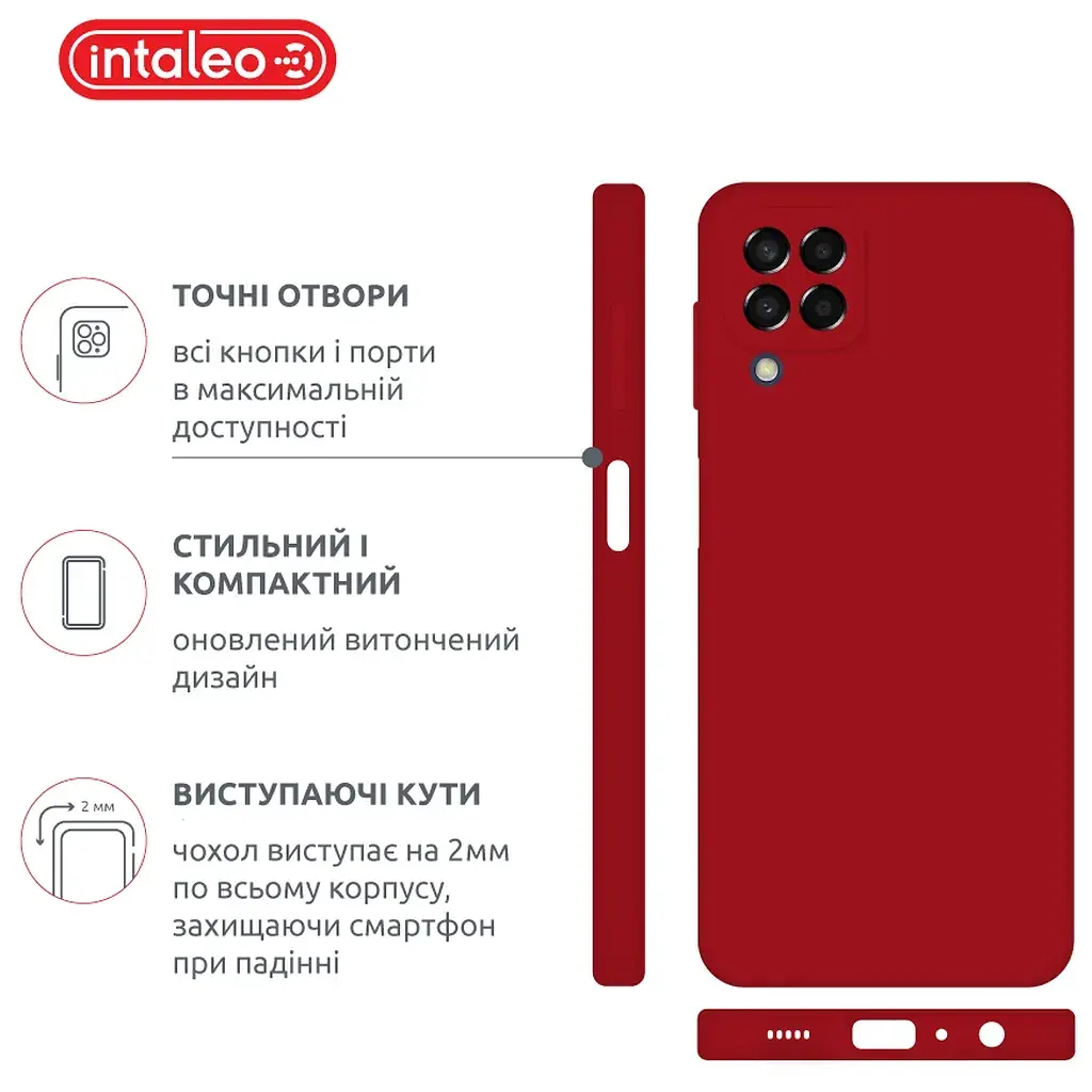 Чохол до мобільного телефона Intaleo SoftShell Samsung Galaxy A22 LTE (4G) Red (1283126558023) - фото 4