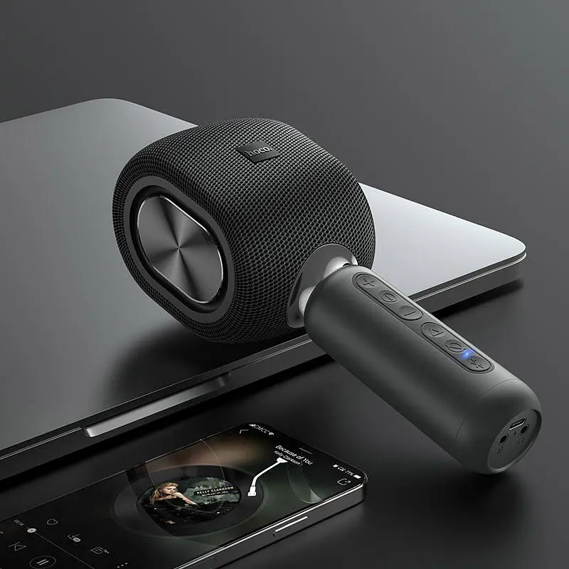 Мікрофон з караоке Hoco BK8 Cool Hi K-Song Black [759542] [79259] - фото 4