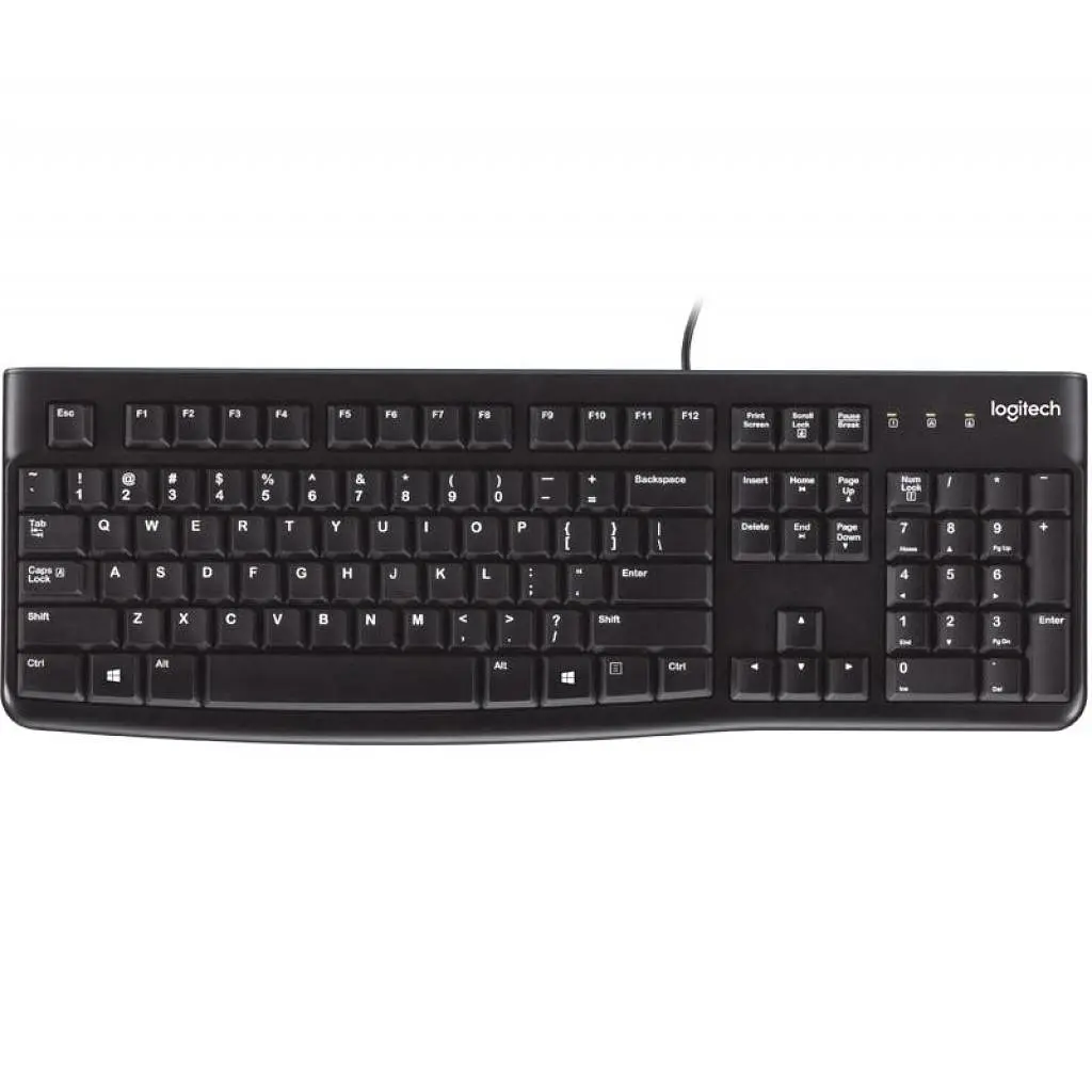 Клавіатура Logitech K120, UA, USB, OEM, чорна