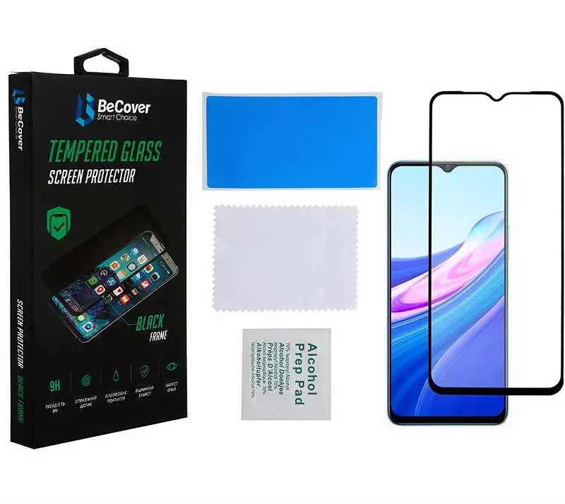 Захисне скло BeCover для Vivo Y33s/Y21 Black (707248) - фото 2