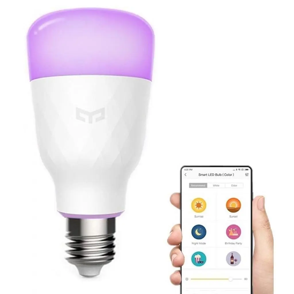 Розумна лампочка Xiaomi Yeelight Smart LED  Bulb (Color) with Voice-control DP0060W0EU - фото 2