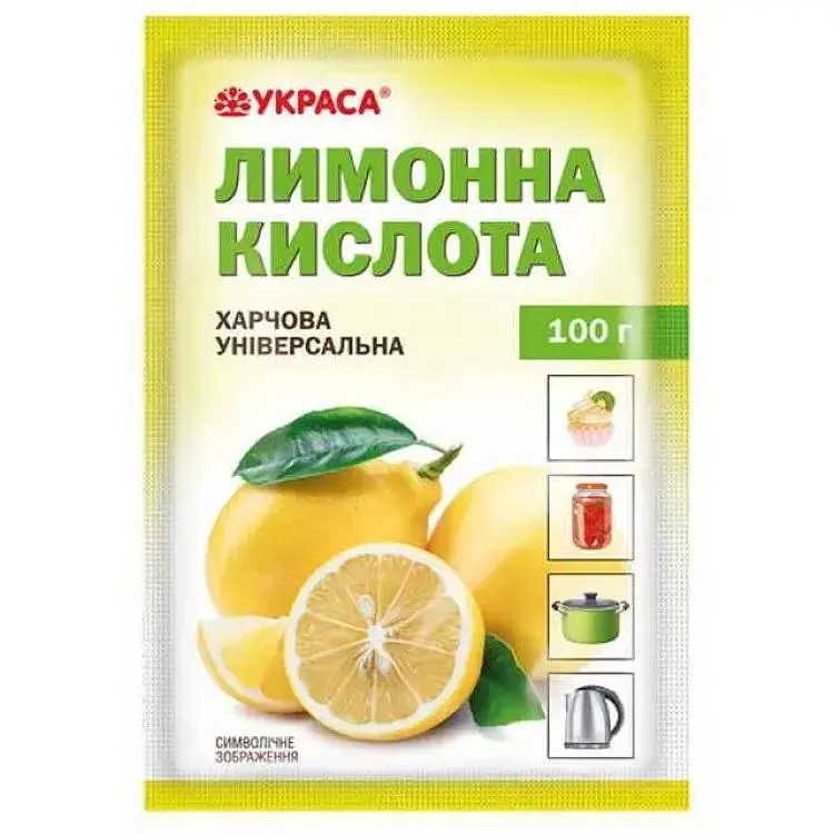 Лимонна кислота УКРАСА 100г