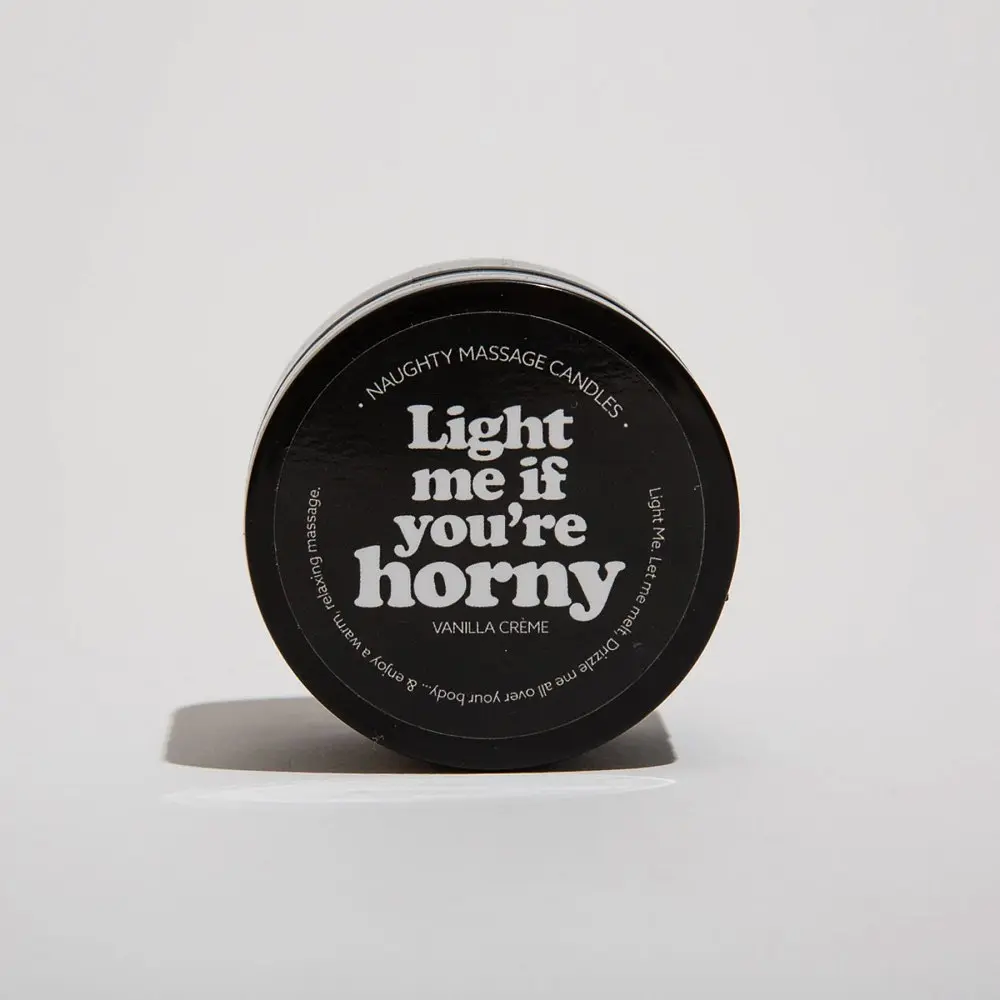Масажна свічка міні з ароматом ванільного крему Light Me if You're Horny 50g - фото 4