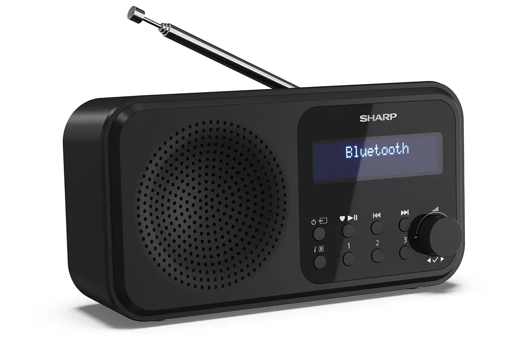 Радіоприймач портативний Sharp DRP420BK Black DAB+, FM, Bluetooth, батарейки, мережа - фото 2