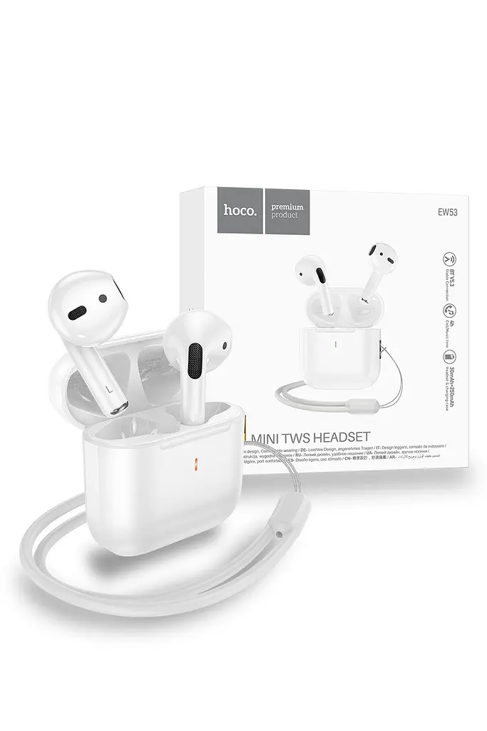 Наушники Hoco EW53 Lucky TWS |BT5.3, 30/250mAh, 4h| white - фото 2