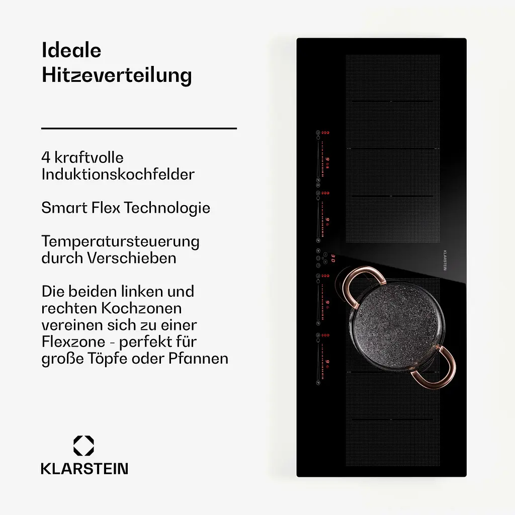 Индукционная варочная поверхность Klarstein Masterzone 90 Slim Flex (10045796) - фото 4