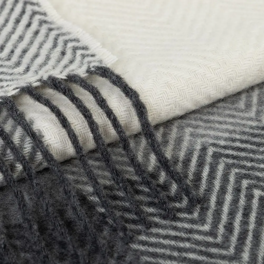 Плед Love You меринос клітинка 140х200 см сірий (4502) - фото 2