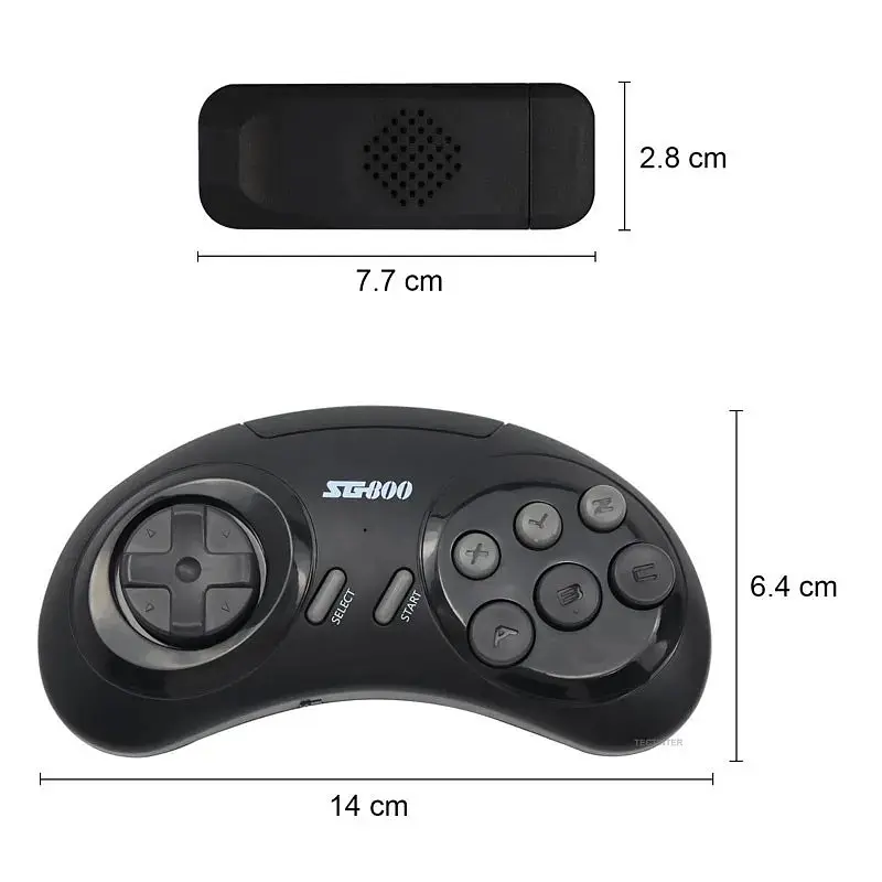 HDMI ігрова приставка для телевізора із бездротовими джойстиками Game Controller SG800 - фото 6