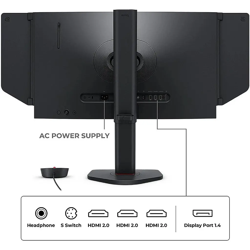 Монитор TFT 24.1" BenQ ZOWIE XL2566X+, 400Гц, HDMI 2.0 x3, DP 1.4, DyAc 2, HAS, Pivot,тёмно-серый (9H.LMRLB.QBE) - фото 2