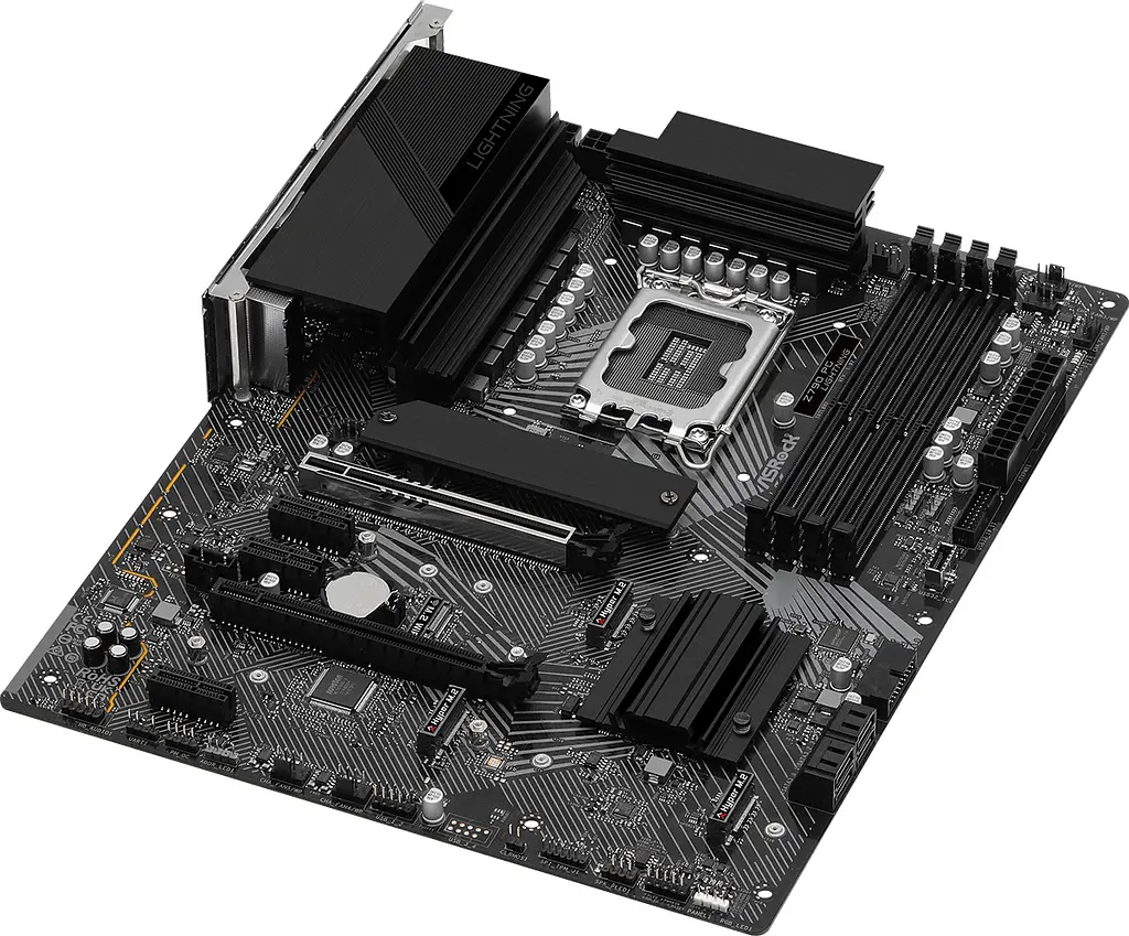 AsRock Z790 PG LIGHTNING (1700/Z790, 4*DDR5, 2*PCIex16, HDMI/eDP, 4xSATA, 4xM.2, 2.5Glan, 7.1ch, ATX - фото 3