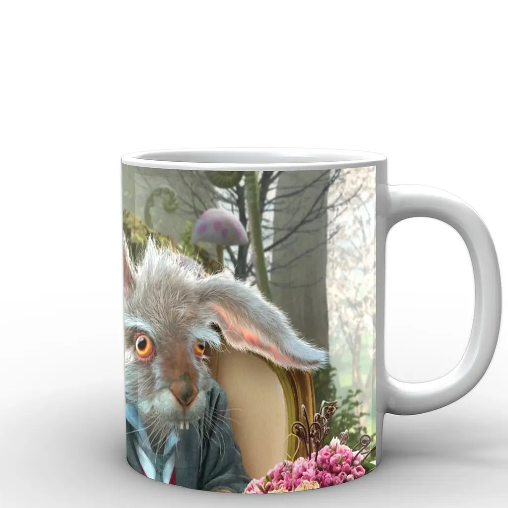 Кружка GeekLand Алиса в стране чудес Alice in Wonderland мартовский заяц AW.02.004 330 мл белая - фото 3