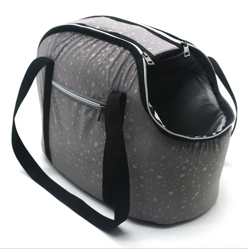 Сумка переноска для кошек и малых собак Zoo-hunt Марсель серая №0 22х32х29 см - фото 4