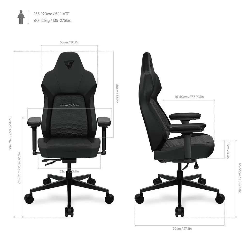 Ігрове крісло TX3 Core Smart Racer Black (TEGC-2069101.11) - фото 8