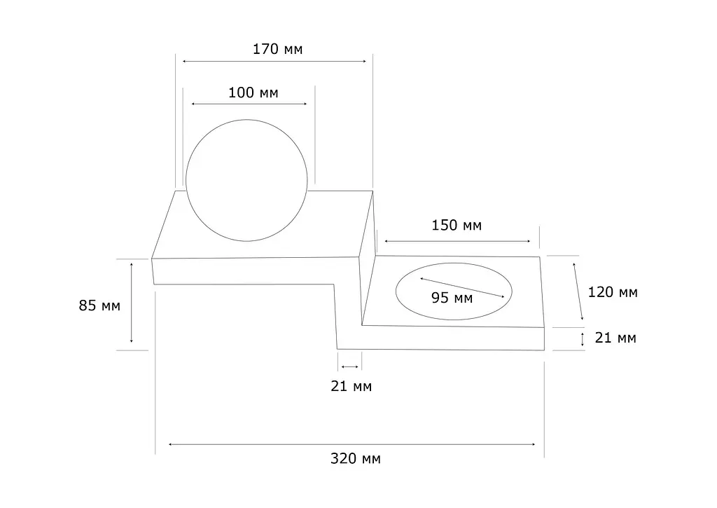 Настінний світильник MJ-Light CHARGER R 3200K WH 15014 - фото 6