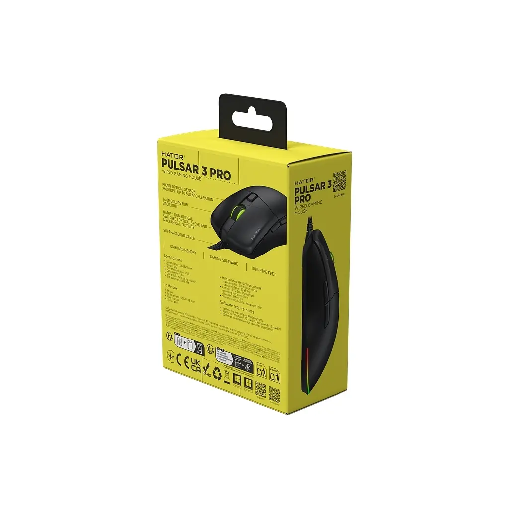 Мишка Hator Pulsar 3 Pro USB Black (HTM620) - фото 8